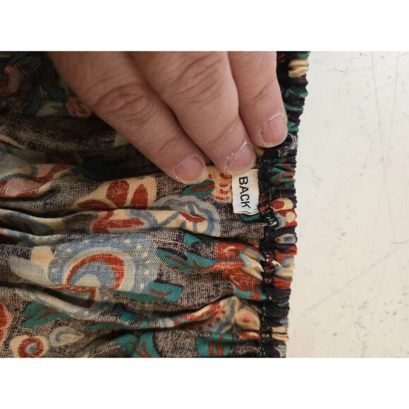 Vintage 70s Boho Floral Maxi Dress With Cap Sleeves Adjustable Neckline - Picture 6 of 6